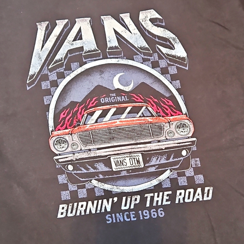 Vans Large women's tshirt Car flames
